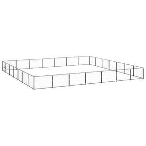 NNEVL Dog Kennel Black 49 m² Steel