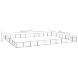 NNEVL Dog Kennel Black 80 m² Steel