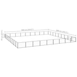 NNEVL Dog Kennel Black 81 m² Steel