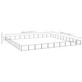 NNEVL Dog Kennel Black 100 m² Steel