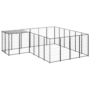 NNEVL Dog Kennel Black 8.47 m² Steel