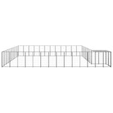 NNEVL Dog Kennel Black 37.51 m² Steel
