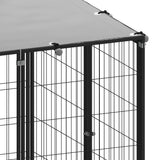 NNEVL Dog Kennel Black 37.51 m² Steel