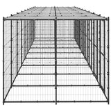NNEVL Outdoor Dog Kennel Steel with Roof 21.78 m²