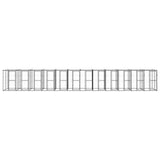 NNEVL Outdoor Dog Kennel Steel with Roof 29.04 m²