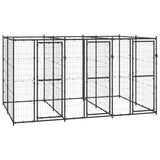 NNEVL Outdoor Dog Kennel Steel 7.26 m²