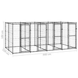 NNEVL Outdoor Dog Kennel Steel 9.68 m²