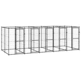 NNEVL Outdoor Dog Kennel Steel 12.1 m²