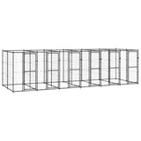 NNEVL Outdoor Dog Kennel Steel 14.52 m²