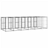 NNEVL Outdoor Dog Kennel Steel 14.52 m²