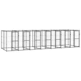 NNEVL Outdoor Dog Kennel Steel 16.94 m²