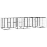 NNEVL Outdoor Dog Kennel Steel 16.94 m²