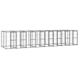 NNEVL Outdoor Dog Kennel Steel 19.36 m²