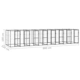 NNEVL Outdoor Dog Kennel Steel 19.36 m²