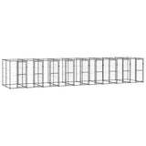 NNEVL Outdoor Dog Kennel Steel 21.78 m²