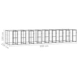 NNEVL Outdoor Dog Kennel Steel 21.78 m²