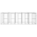 NNEVL Outdoor Dog Kennel Galvanised Steel with Roof 12.1 m²