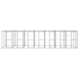 NNEVL Outdoor Dog Kennel Galvanised Steel with Roof 16.94 m²