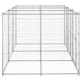 NNEVL Outdoor Dog Kennel Galvanised Steel 7.26 m²