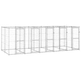NNEVL Outdoor Dog Kennel Galvanised Steel 12.1 m²