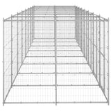 NNEVL Outdoor Dog Kennel Galvanised Steel 19.36 m²