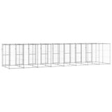 NNEVL Outdoor Dog Kennel Galvanised Steel 19.36 m²