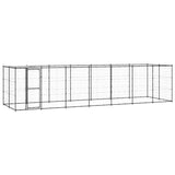 NNEVL Outdoor Dog Kennel Steel with Roof 16.94 m²