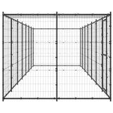 NNEVL Outdoor Dog Kennel Steel with Roof 16.94 m²