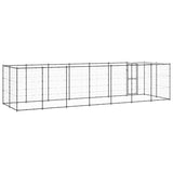NNEVL Outdoor Dog Kennel Steel with Roof 16.94 m²