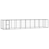 NNEVL Outdoor Dog Kennel Steel with Roof 21.78 m²