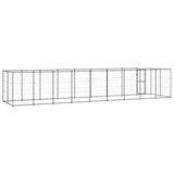NNEVL Outdoor Dog Kennel Steel with Roof 21.78 m²