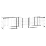 NNEVL Outdoor Dog Kennel Steel 16.94 m²