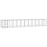 NNEVL Outdoor Dog Kennel Steel 26.62 m²