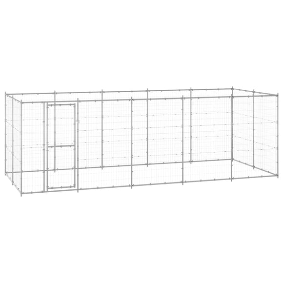 NNEVL Outdoor Dog Kennel Galvanised Steel 12.1 m²