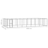NNEVL Outdoor Dog Kennel Steel 43.56 m²