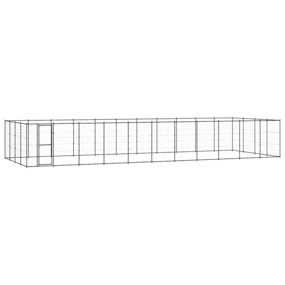NNEVL Outdoor Dog Kennel Steel 53.24 m²