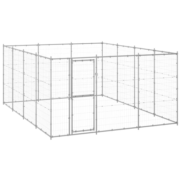 NNEVL Outdoor Dog Kennel Galvanised Steel 14.52 m²