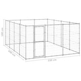 NNEVL Outdoor Dog Kennel Galvanised Steel 14.52 m²
