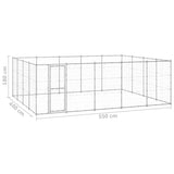 NNEVL Outdoor Dog Kennel Galvanised Steel 24.2 m²