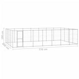 NNEVL Outdoor Dog Kennel Galvanised Steel 33.88 m²