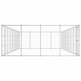 NNEVL Outdoor Dog Kennel Galvanised Steel 43.56 m²