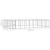 NNEVL Outdoor Dog Kennel Steel 65.34 m²