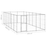 NNEVL Outdoor Dog Kennel Galvanised Steel 21.78 m²