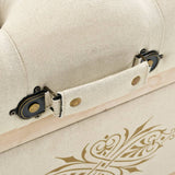 NNEVL Storage Bench 110 cm Cream Solid Firwood and Fabric