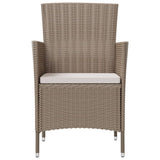 NNEVL Garden Chairs with Cushions 2 pcs Poly Rattan Beige