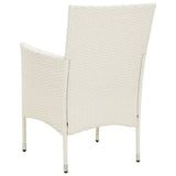 NNEVL Garden Chairs with Cushions 4 pcs Poly Rattan White