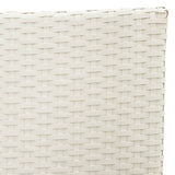 NNEVL Garden Chairs with Cushions 4 pcs Poly Rattan White
