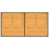 NNEVL Garden Table 150x90x75 cm Poly Rattan and Acacia Wood Black