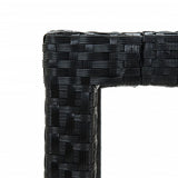 NNEVL Garden Table 190x90x75 cm Poly Rattan and Acacia Wood Black