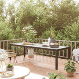 NNEVL Garden Table Brown 250x100x75 cm Tempered Glass and Poly Rattan